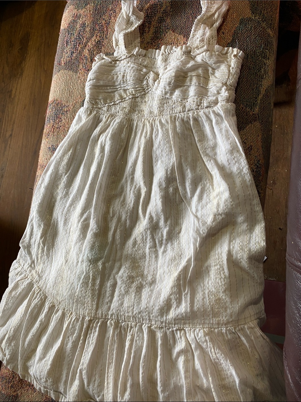 White Ruffled Sun Dress